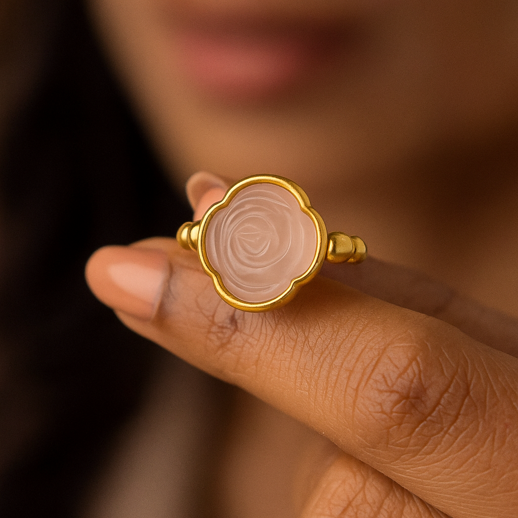 Ruva Ring - Pink quartz