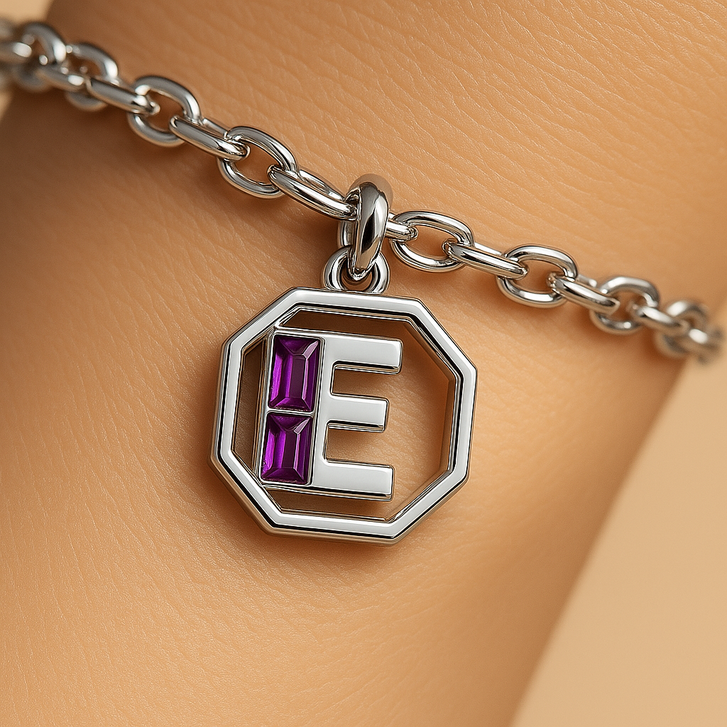 Letter 'E' Charm