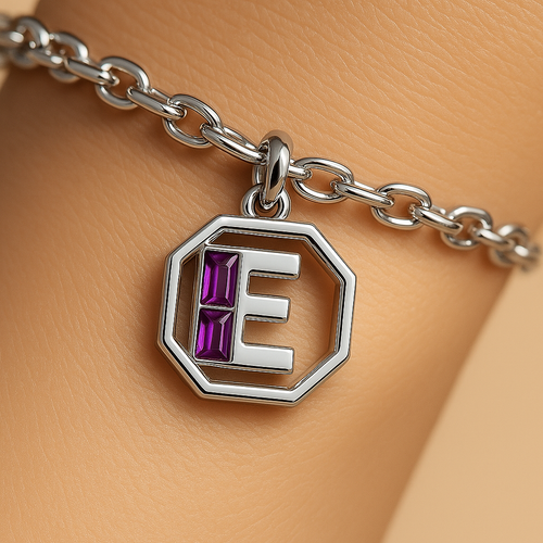 Letter 'E' Charm