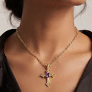 Aviral cross pendant