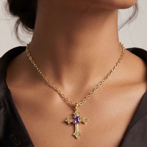 Aviral cross pendant