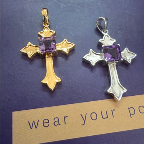 Aviral cross pendant