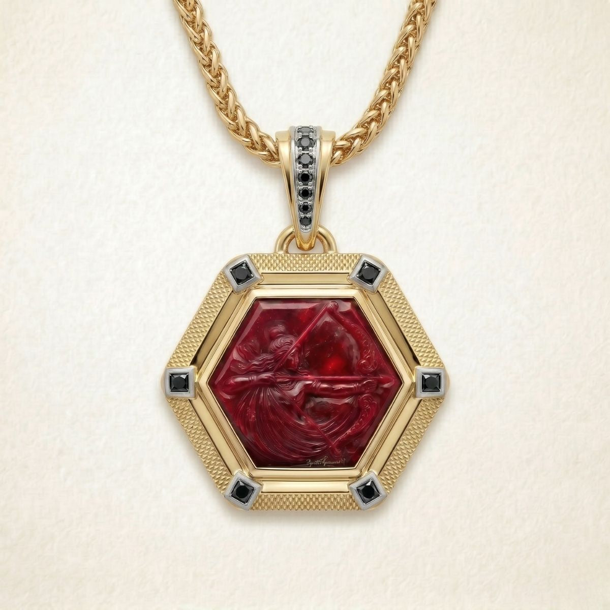 Ramik Natural Carved Ruby Pendant