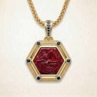 Ramik Natural Carved Ruby Pendant