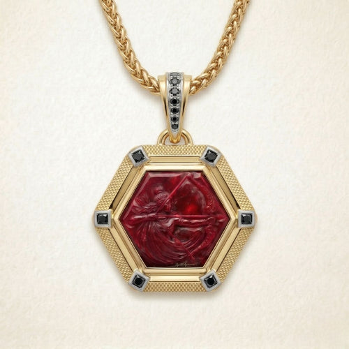 Ramik Natural Carved Ruby Pendant