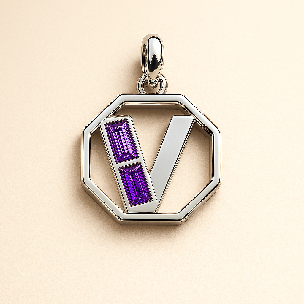 Letter 'V' Charm