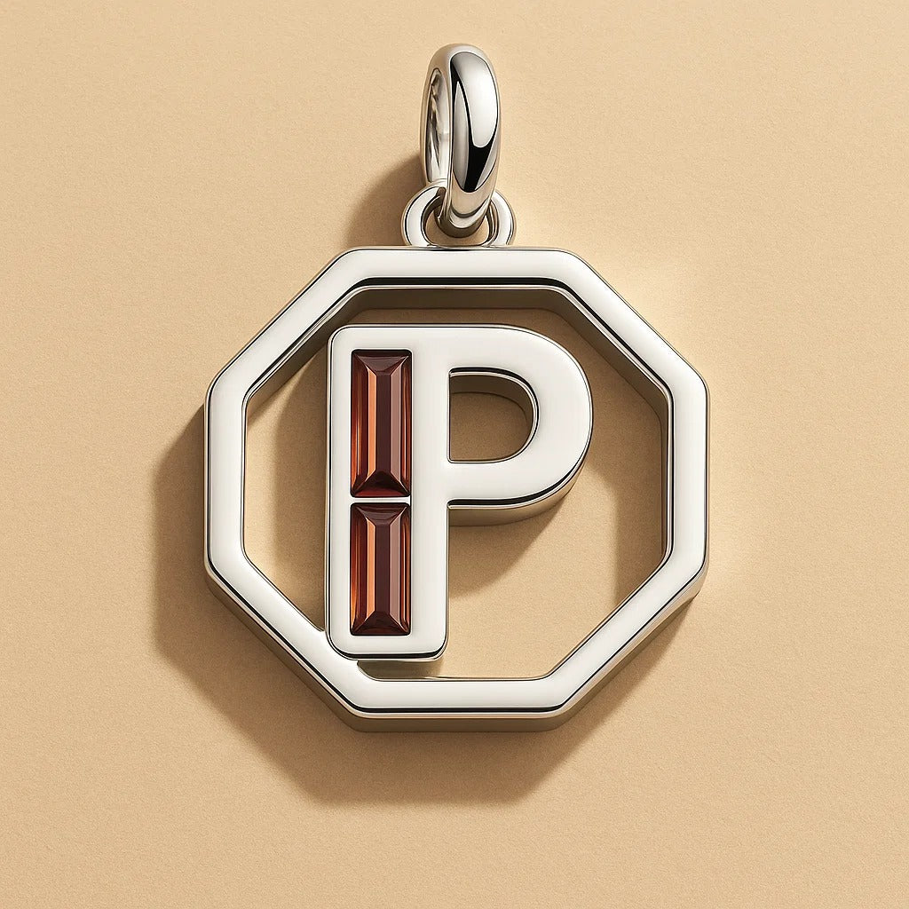 Letter 'P' Charm